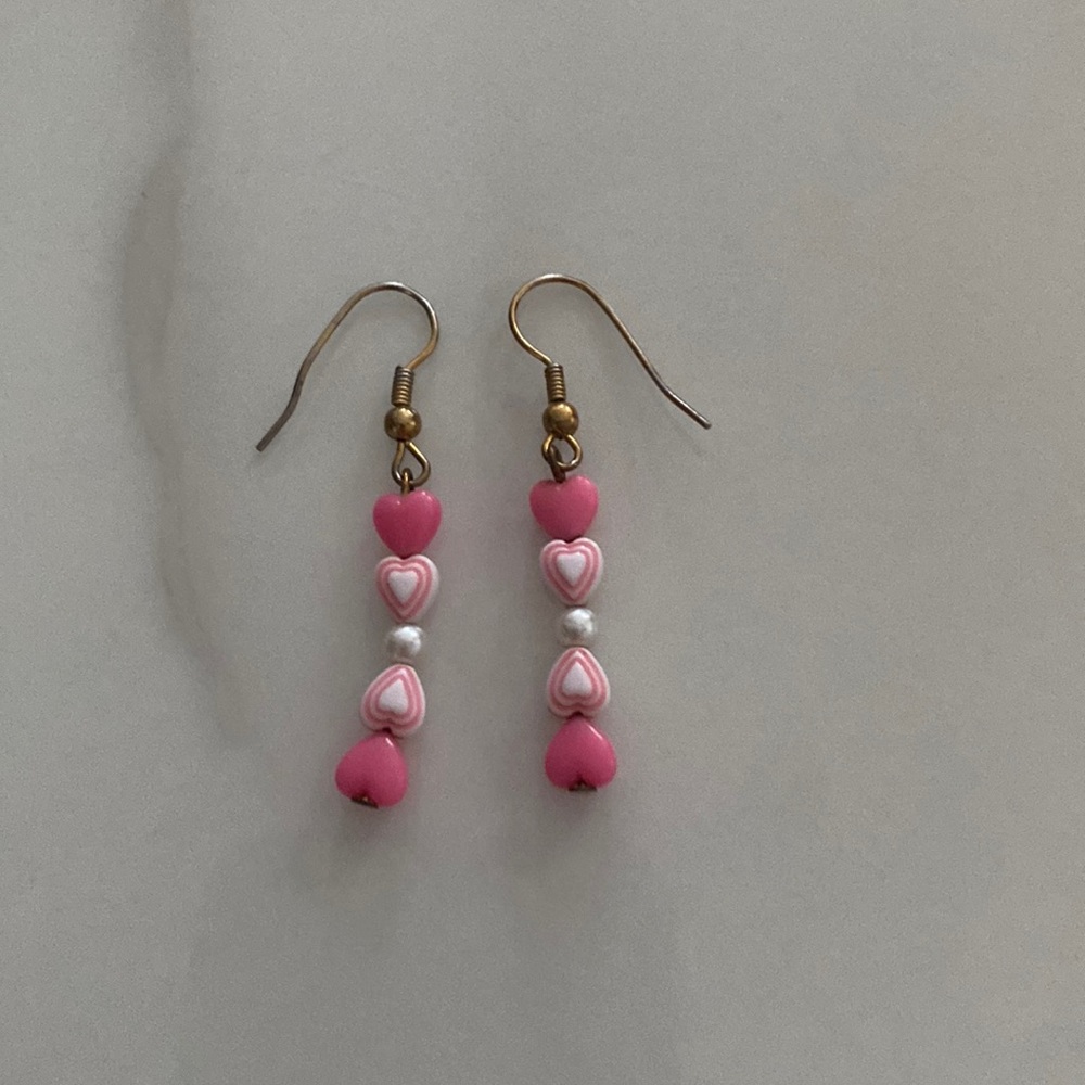 Handmade hearts earrings